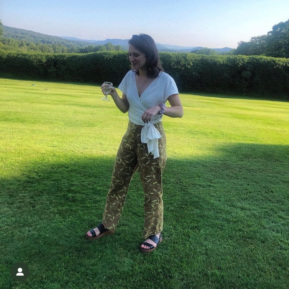 & Other Stories 70s Wheat Flower Wide Leg Pants Size 8